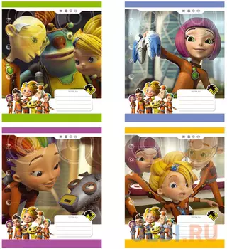 Тетрадь школьная Action! "Алиса" 24 листа клетка скрепка AZ-AN 2401/5 в ассортименте