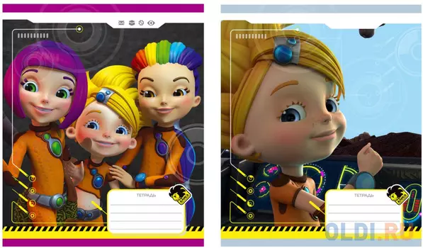 Тетрадь школьная Action! Алиса 24 листа линейка скрепка AZ-AN 2401/2 в ассортименте AZ-AN 2401/2