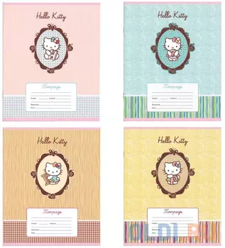 Тетрадь школьная Action! Hello Kitty 12 листов линейка скрепка HKO-AN-1201/1-2 HKO-AN-1201/1-2