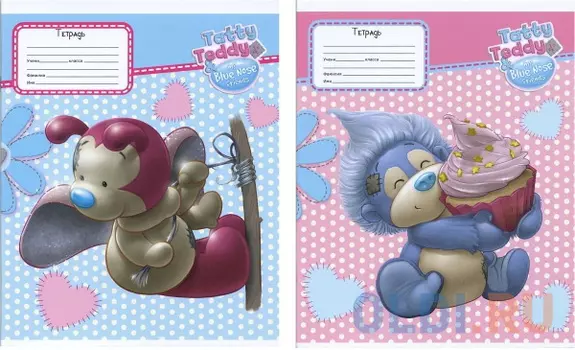 Тетрадь школьная Action! TATTY TEDDY 18 листов линейка скрепка BNF-AN-1801/1 в ассортименте