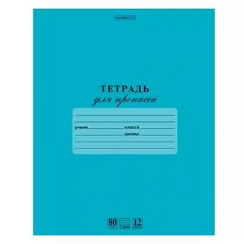 Тетрадь школьная Hatber 103531 для прописей 12 листов косая линейка скрепка