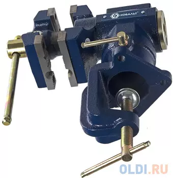Тиски слес.поворот.КОБАЛЬТ 910-010 наст.шир.губок 63мм захват 58мм 4кг наков.поворот в 2 плоск.кор