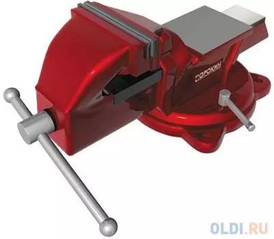 Тиски СОРОКИН 1.916 слесарные поворотные с наковальней 90х90мм 150мм 6