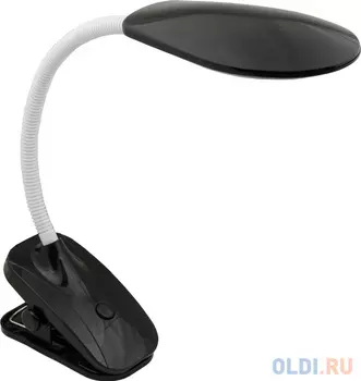 TLD-546 Black/LED/350Lm/4500K Светильник настольный «прищепка», 5W. Механический выключатель. Черный. ТМ Uniel, шк 4690485093435