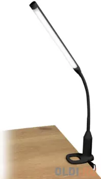 TLD-572 Black/LED/500Lm/4500K/Dimmer Светильник настольный светодиодный на струбцине, 7W. Сенсорный выключатель. Диммер. Черный. ТМ Uniel, шк 4690485150107