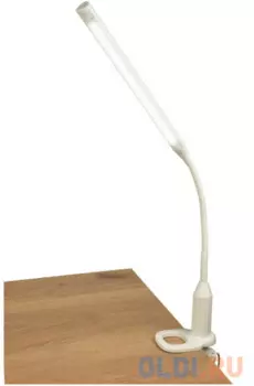 TLD-572 White/LED/500Lm/4500K/Dimmer Светильник настольный светодиодный на струбцине, 7W. Сенсорный выключатель. Диммер. Белый. ТМ Uniel, шк 4690485150121