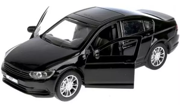 ТМ Технопарк. Машина металл, 12см, открыв. двери, инерц, ЧЕРНЫЙ. в кор. в кор.2*36шт PASSAT-BK