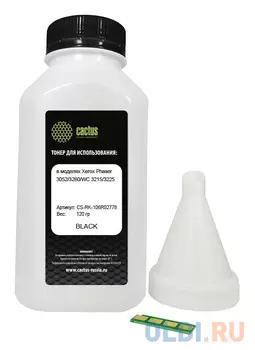 Тонер Cactus CS-RK-106R02778 черный флакон 120гр. для принтера Xerox Phaser 3052/3260/WC 3215/3225