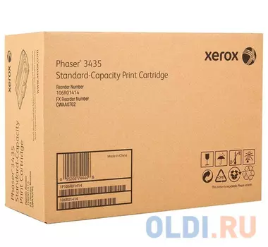 Тонер-картридж 106R01414 для лазерного принтера XEROX PHASER 3435, черный