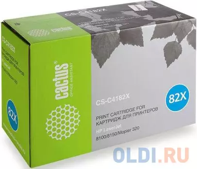 Тонер Картридж Cactus CS-C4182XV черный (20000стр.) для HP LJ 8100/8150/Mopier 320