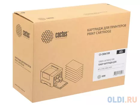 Тонер-картридж Cactus CS-C8061XR для HP LaserJet 4100/4000/4050 черный 10000стр