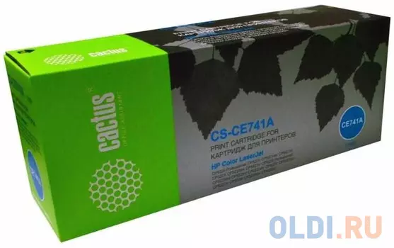 Тонер Картридж Cactus CS-CE741AR голубой для HP CLJ Pro CP5220/CP5221 (7300стр.)