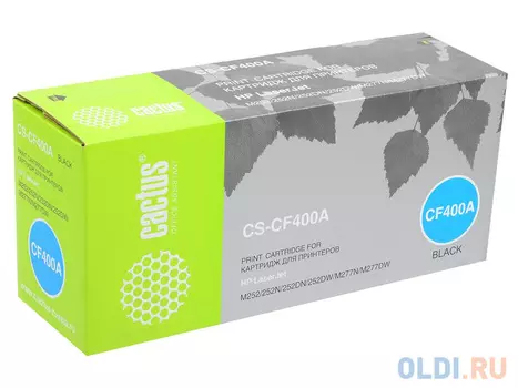 Тонер-картридж Cactus CS-CF400A 1500стр Черный
