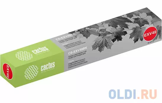 Тонер-картридж Cactus CS-EXV49BK 36000стр Черный