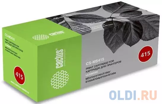 Тонер Картридж Cactus CS-MS415 50F1X00/50F4X00/50F5U00 черный (10000стр.) для Lexmark MS410d/410dn/510dn/610dn/610de/610dtn/610dte