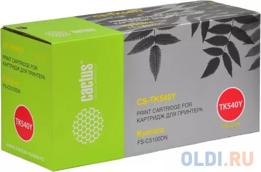 Тонер-картридж Cactus CS-TK540Y для FS-C5100DN желтый 4000стр
