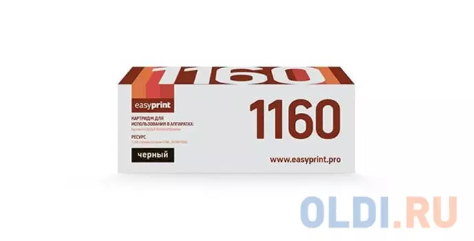 Тонер-картридж EasyPrint LK-1160 7200стр Черный