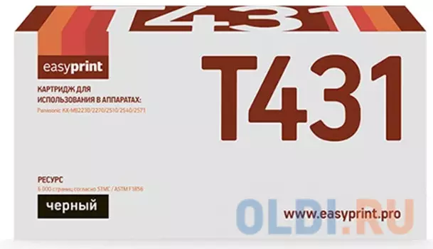 Тонер-картридж EasyPrint LP-431 6000стр Черный