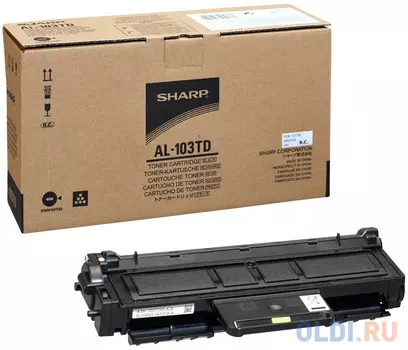 Тонер-картридж Sharp AL103TD 2000стр Черный