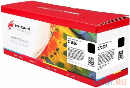 Тонер Картридж Static Control 002-01-TF283A CF283A черный (1500стр.) для HP LJ Pro M125nw/M127fw