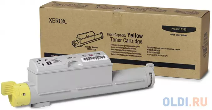 Тонер-Картридж Xerox 106R01220 для Phaser 6360 желтый 12000стр