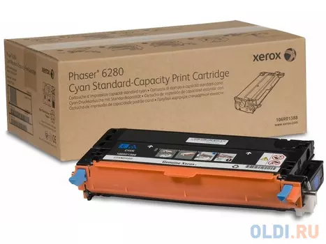 Тонер-Картридж Xerox 106R01388 для Phaser 6280 голубой 2200стр