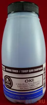 Тонер OKI C301/310/321/330/511/530/3300/3400/3450, MC360/362/562 Cyan (фл. 50г) B&W Premium Tomoegawa фас.Россия