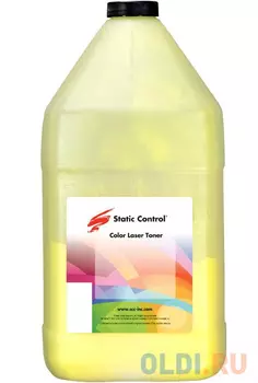 Тонер Static Control KYTK5140-1KG-Y желтый флакон 1000гр. для принтера Kyocera EcoSys-M6030/M6530/P6130/M6035/M6535/P6035