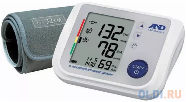 Тонометр автоматический A&D UA-1300 белый I02071