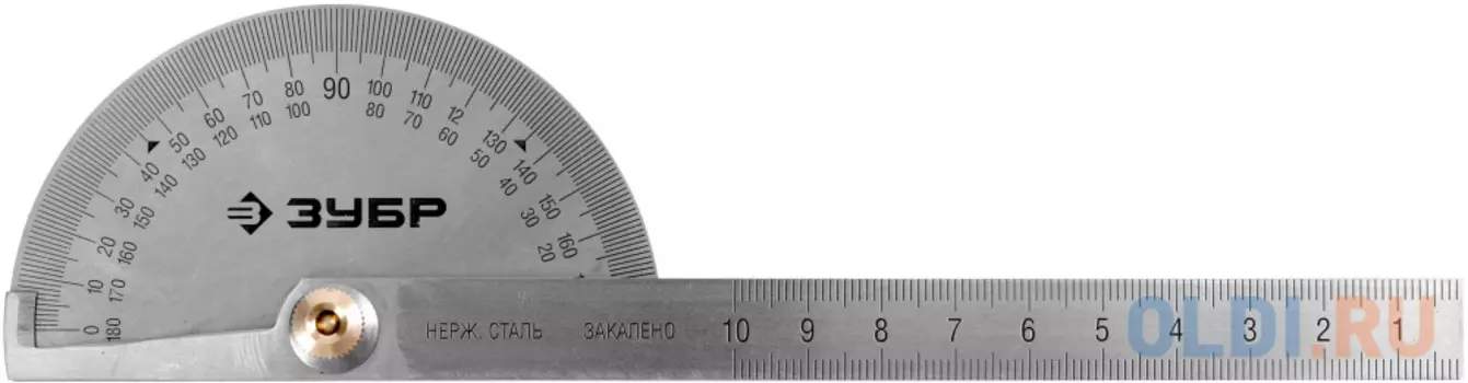 Транспортир Зубр Эксперт 34292 10 см нержавеющая сталь