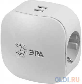 Тройник Эра SP-3e-USB-2A 3 розетки 2xUSB