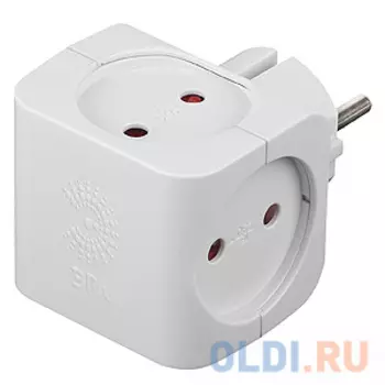 Тройник Эра SP-4-W 4 розетки белый