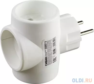 Тройник Сибин 55097-3 3 розетки