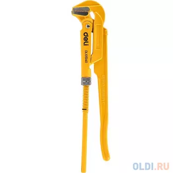 Трубный рычажный ключ №1 с прямыми губками Deli DL105140 315мм, раскрытие губок 0-40мм, сталь Cr-V