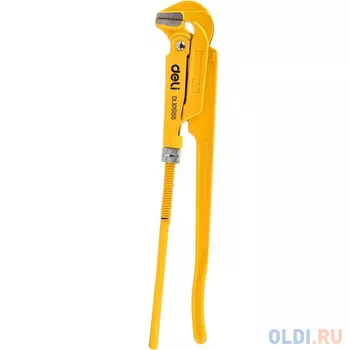 Трубный рычажный ключ №2 с прямыми губками Deli DL105155 420мм, раскрытие губок 0-55мм, сталь Cr-V