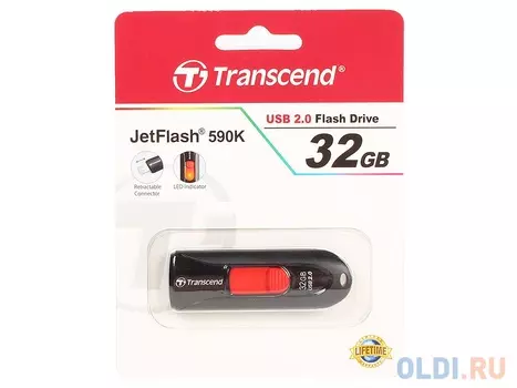 Внешний накопитель 32GB USB Drive <USB 2.0 Transcend 590K (TS32GJF590K)