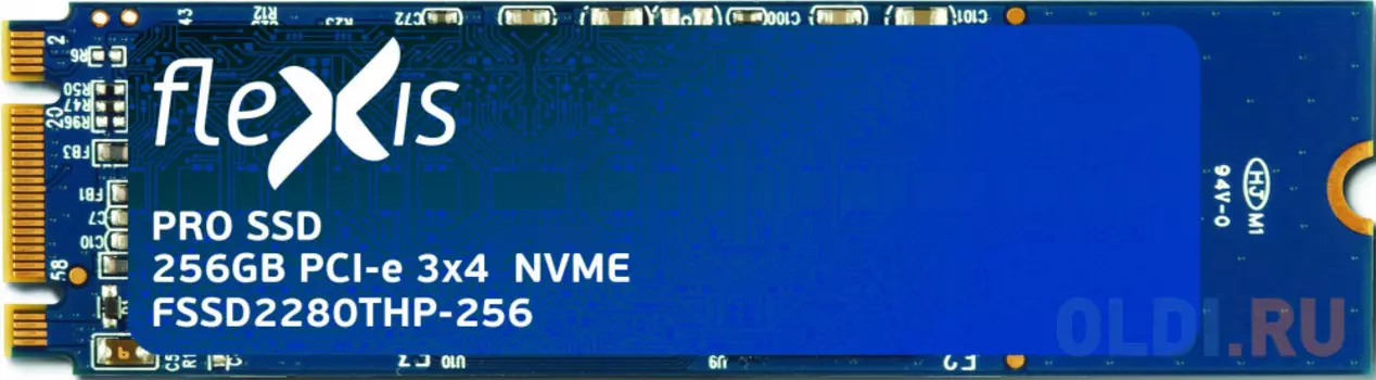 Твердотельный накопитель 256GB M.2 2280 PCIe, NVME, TLC, серия PRO, Flexis