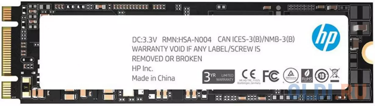 Твердотельный накопитель SSD M.2 512 Gb HP S700 Pro Read 563Mb/s Write 504Mb/s 3D NAND TLC 2LU76AA