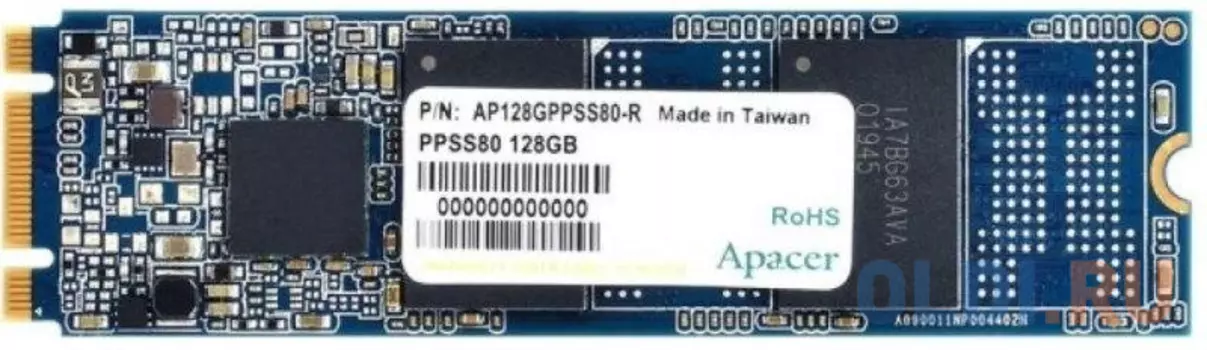 Твердотельный накопитель SSD M.2 128 Gb Apacer AP128GPPSS80-R Read 550Mb/s Write 465Mb/s 3D NAND TLC