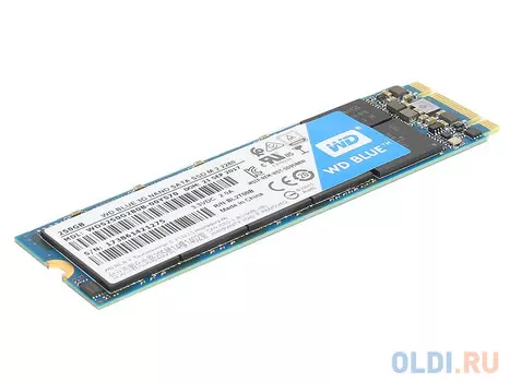 Твердотельный накопитель SSD M.2 250GB Western Digital WD Blue 3D NAND SSD WDS250G2B0B (SATA 6Gb/s, M.2) (R525/W550Mb/s, TLC, SATA) (WDS250G2B0B)