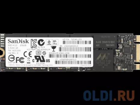 Твердотельный накопитель SSD M.2 256 Gb HP 1CA51AA Read 1800Mb/s Write 560Mb/s TLC