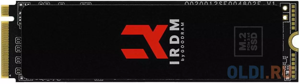 Твердотельный накопитель SSD M.2 Goodram 512GB Iridium M.2 (PCI-E 3.0 x4, up to 3200/2000MBs, 500000IOPs, 3D TLC, PS5012-E12, 300TBW, 22x80mm, heatsink)