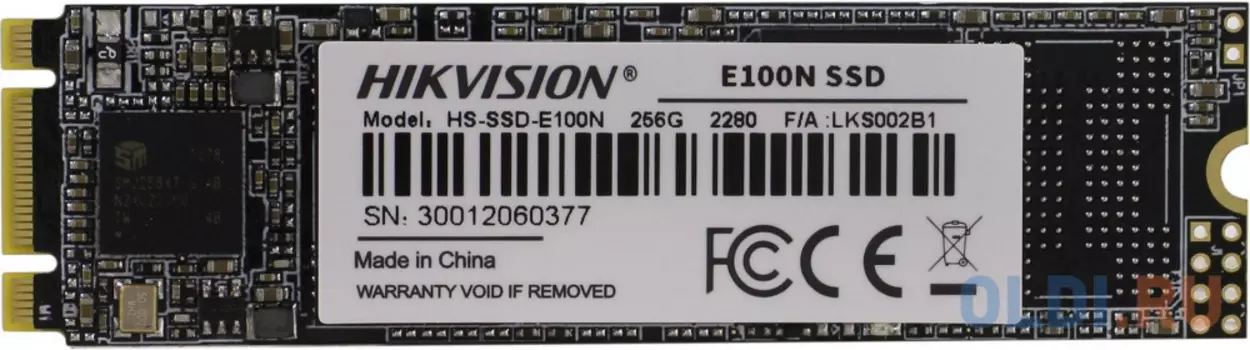 Твердотельный накопитель SSD M.2 HIKVision 256GB E100N Series (SATA3, up to 545/480MBs, 3D TLC, 70TBW, 22x80mm)