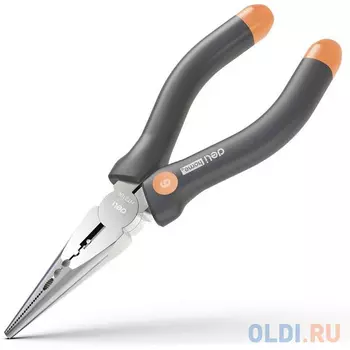 Удлиненные плоскогубцы Home Series Gray Deli HT2106C 160мм, эксклюзивный дизайн, рукоятка из высококачественного софттач пластика