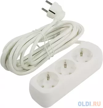 Удлинитель Defender E350 белый 5.0 м, 3 розетки