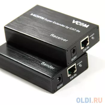 Удлинитель HDMI по витой паре до 60м extender VCOM <DD471 +2б.п.