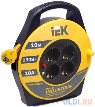Удлинитель IEK WKP15-16-04-10 4 розетки 10 м