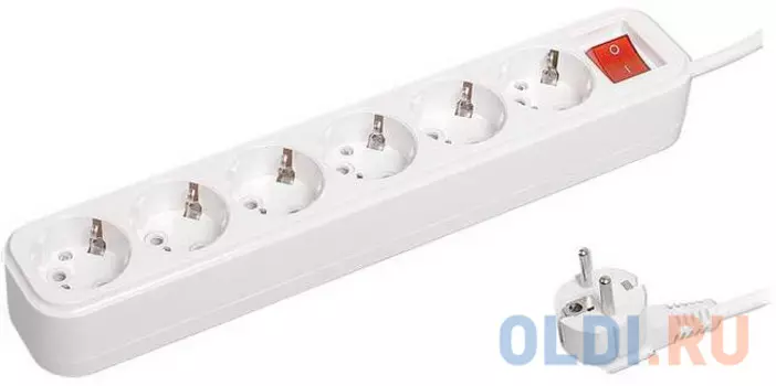 Удлинитель IEK WYP11-16-06-03-ZK 6 розеток 3 м