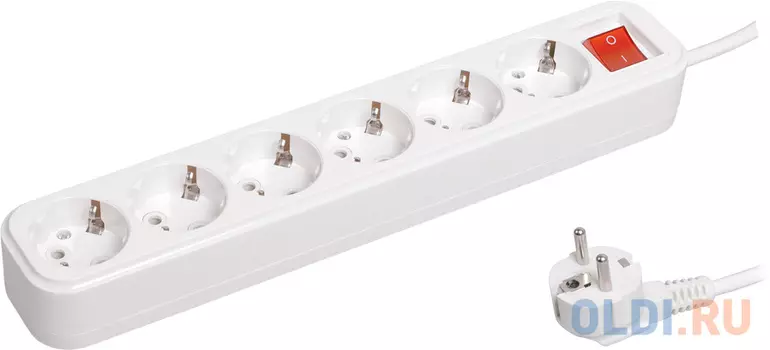 Удлинитель IEK WYP11-16-06-05-ZK 6 розеток 5 м