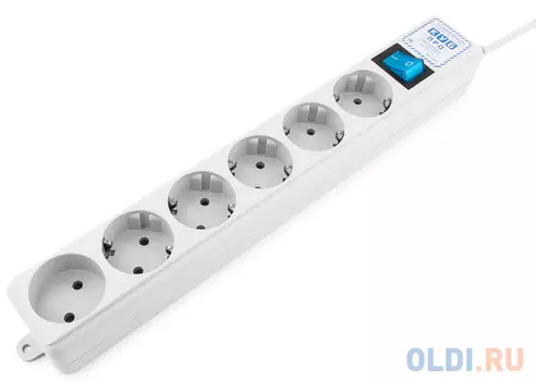 Удлинитель Power Cube SPL(5+1)-16B-P-5M 6 розеток 5 м белый